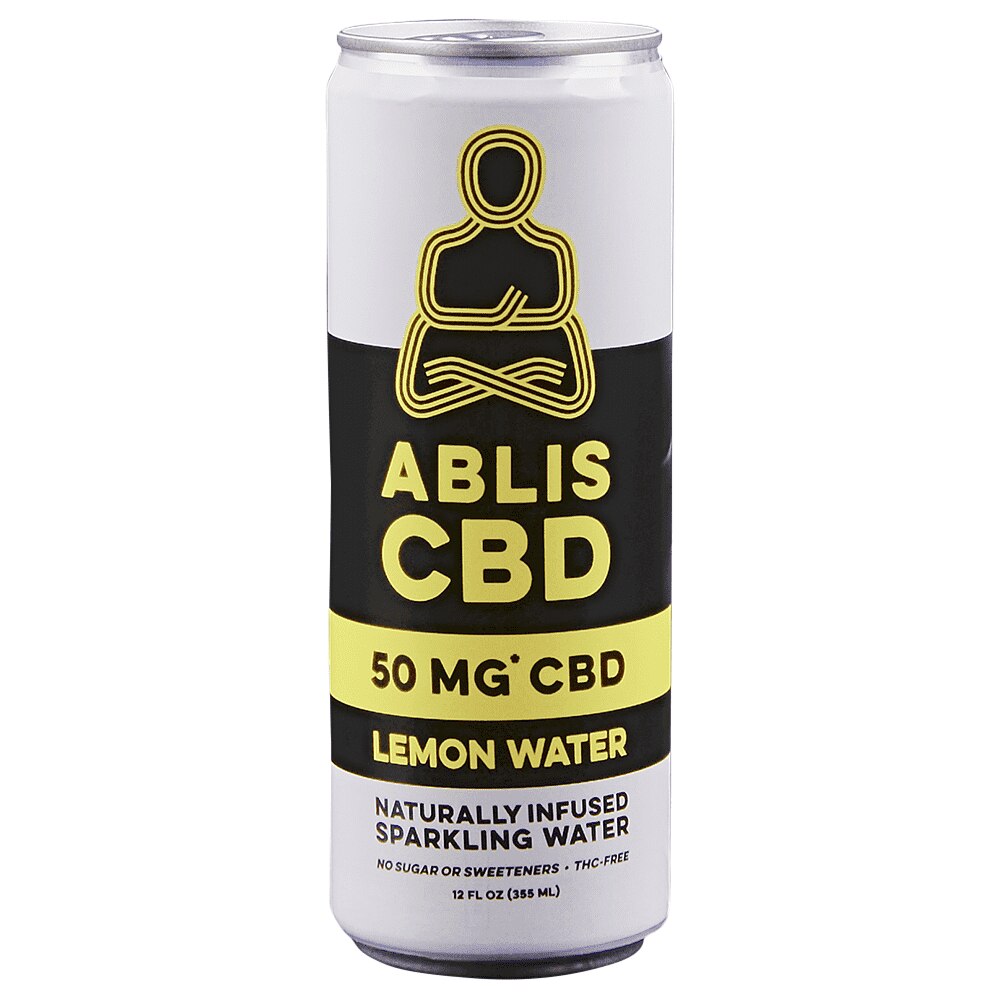 Ablis Sparkling Lemon Water CBD 12 oz Cans - Applejack