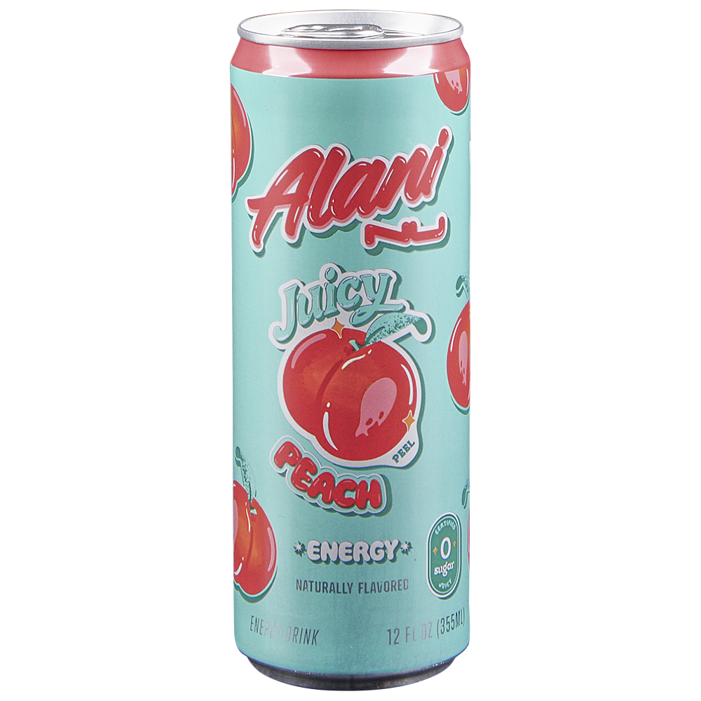 Alani Energy Juicy Peach 12 oz Can