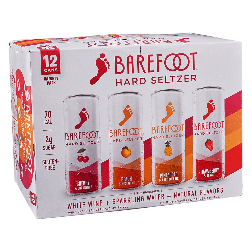 Barefoot Hard Seltzer Variety Pack 250 Ml 12 PACK Applejack