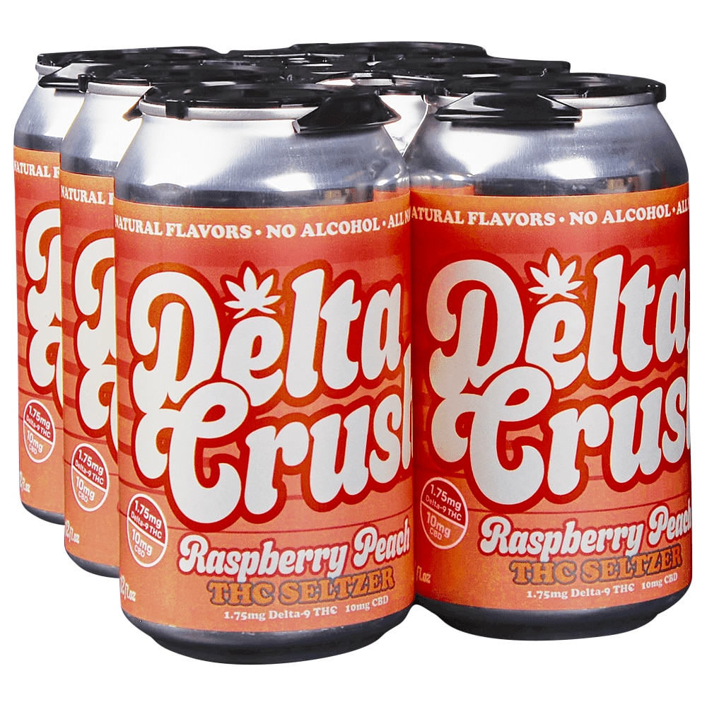 Sun n Shade Rasberry Peach THC/CBD Seltzer 6pk 12 oz Cans - Applejack