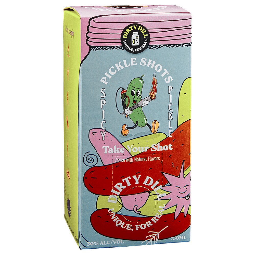Dirty Dill Pickle Shots Spicy 750 ml - Applejack