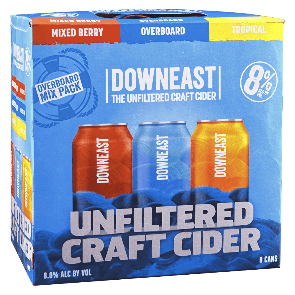 Downeast Overboard Mixed Pack 9pk 12 oz Cans Applejack