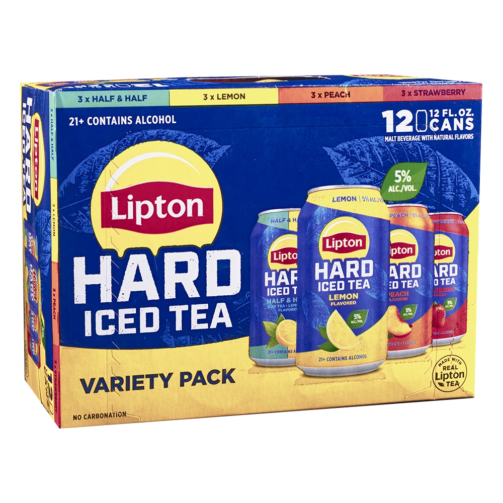 Lipton Hard Iced Tea Variety Pack 12pk 12oz Cans - Applejack