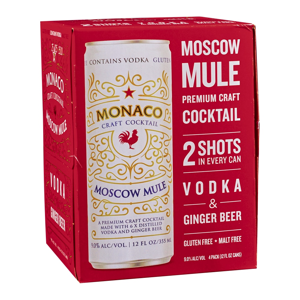 Monaco Moscow Mule 4pk 12 oz Cans - Applejack