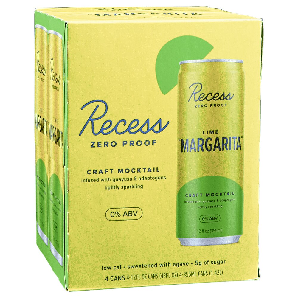 Recess Zero Proof Lime Margarita RTD 4pk 12 oz Cans Applejack