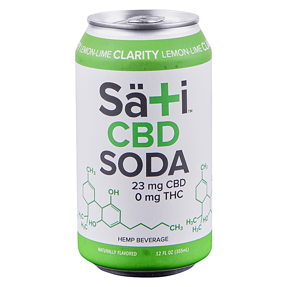 Sati Clarity Lemon Lime CBD 12 oz Can