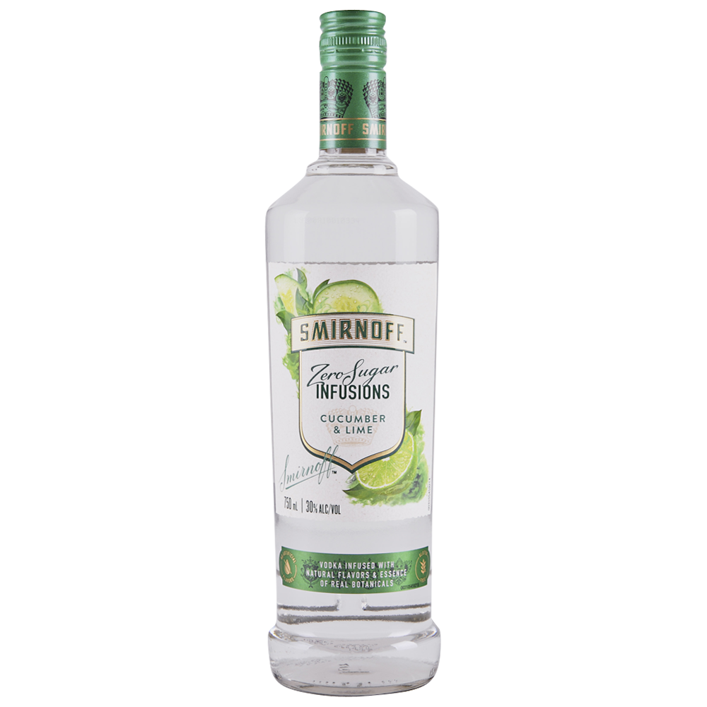 Smirnoff Zero Sugar Infusions Cucumber and Lime 750 ml