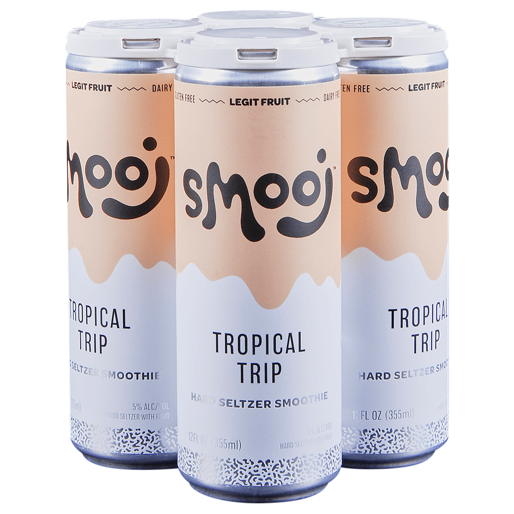Smooj Tropical Trip Seltzer 4pk 12 oz Cans