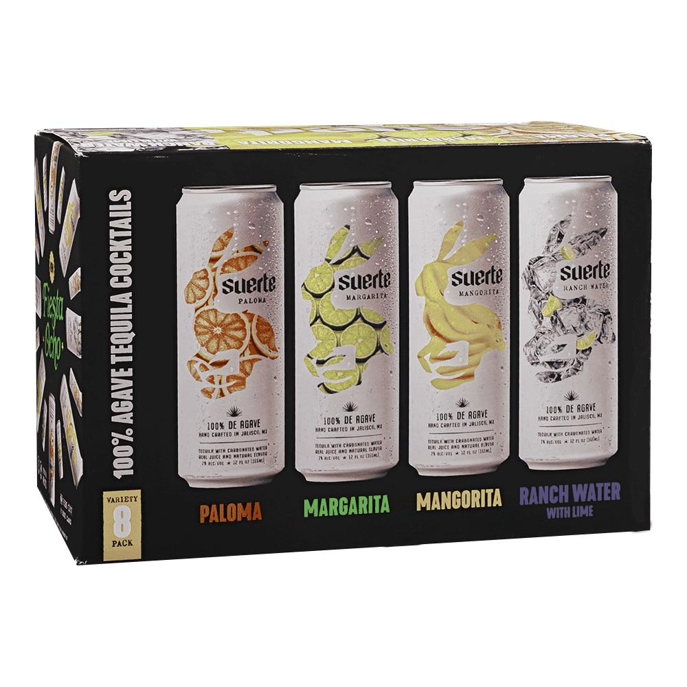 Suerte Tequila Fiesta Variety 8pk 12 oz Cans - Applejack