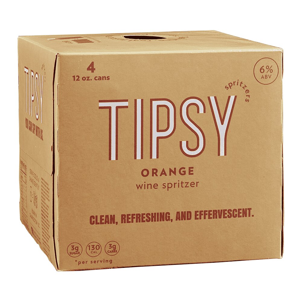 Tipsy Orange Spritzer 4 pack cans 12 oz - Applejack