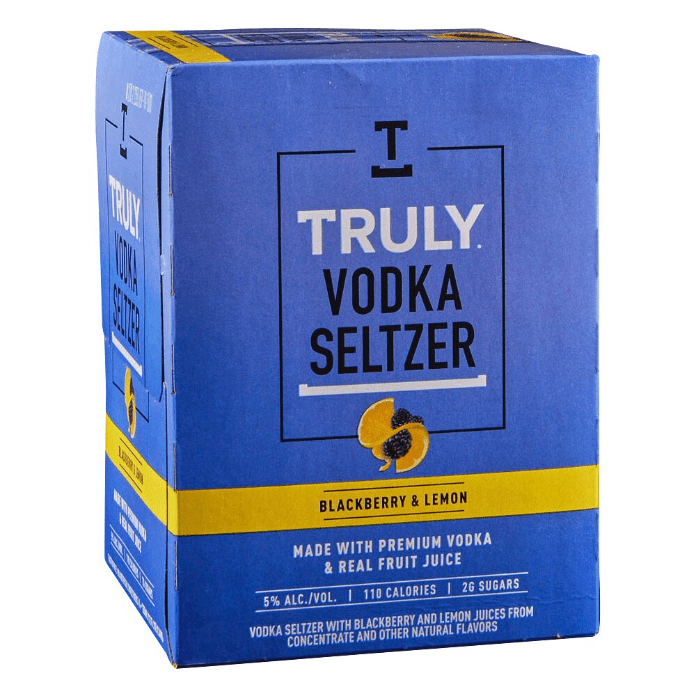Truly Vodka Seltzer Blackberry Lemon 4pk 12 oz Cans Applejack